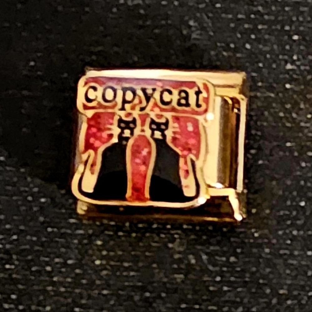 Gold Plated Copy Cat Italian Charm